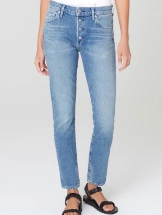 Citizens Of Humanity Denim - Citizens of Humanity Skyla Straight Leg Cigarette Button-Fly Mid-rise Jeans